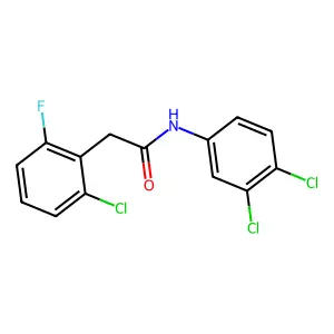 2-(2-chloro-6-fluorophenyl)-N-(3,4-dichlorophenyl)acetamide structure