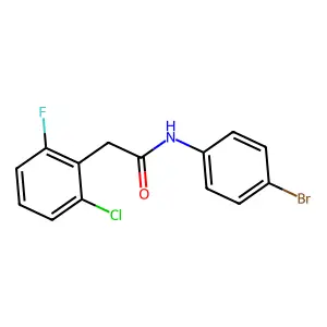 N-(4-bromophenyl)-2-(2-chloro-6-fluorophenyl)acetamide structure