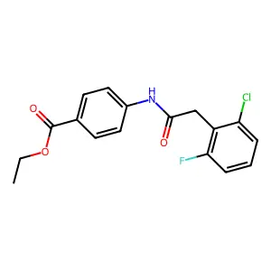 Ethyl 4-{[(2-chloro-6-fluorophenyl)acetyl]amino}benzoate structure