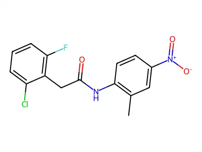 2-(2-chloro-6-fluorophenyl)-N-(2-methyl-4-nitrophenyl)acetamide structure