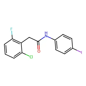 2-(2-chloro-6-fluorophenyl)-N-(4-iodophenyl)acetamide structure