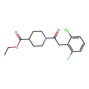 Ethyl 1-[2-(2-chloro-6-fluorophenyl)acetyl]piperidine-4-carboxylate structure