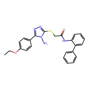 2-{[4-amino-5-(4-ethoxyphenyl)-4H-1,2,4-triazol-3-yl]sulfanyl}-N-(biphenyl-2-yl)acetamide structure