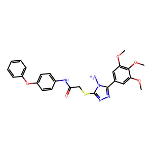 2-{[4-amino-5-(3,4,5-trimethoxyphenyl)-4H-1,2,4-triazol-3-yl]sulfanyl}-N-(4-phenoxyphenyl)acetamide structure