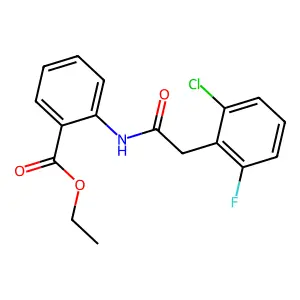 Ethyl 2-{[(2-chloro-6-fluorophenyl)acetyl]amino}benzoate structure