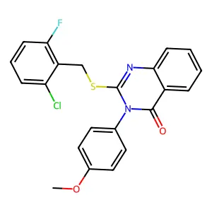 2-((2-Chloro-6-fluorobenzyl)thio)-3-(4-methoxyphenyl)-4(3H)-quinazolinone structure