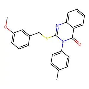 2-((3-Methoxybenzyl)thio)-3-(4-methylphenyl)-4(3H)-quinazolinone structure