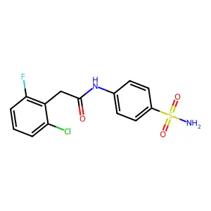 2-(2-chloro-6-fluorophenyl)-N-(4-sulfamoylphenyl)acetamide structure