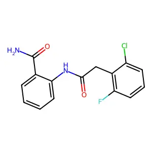 2-[[2-(2-Chloro-6-fluorophenyl)acetyl]amino]benzamide structure