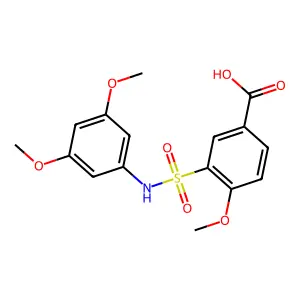3-[(3,5-Dimethoxyphenyl)sulfamoyl]-4-methoxybenzoic acid structure