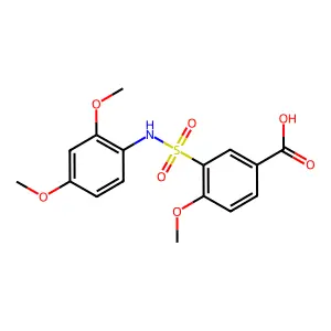 3-[(2,4-Dimethoxyphenyl)sulfamoyl]-4-methoxybenzoic acid structure
