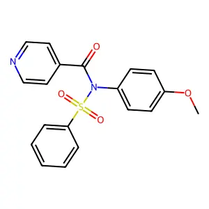 N-(benzenesulfonyl)-N-(4-methoxyphenyl)pyridine-4-carboxamide structure