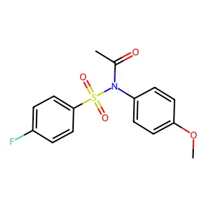 N-(4-fluorophenyl)sulfonyl-N-(4-methoxyphenyl)acetamide structure
