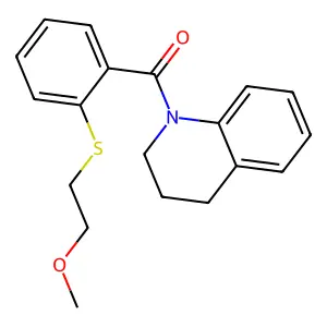 3,4-dihydro-2H-quinolin-1-yl-[2-(2-methoxyethylsulfanyl)phenyl]methanone structure