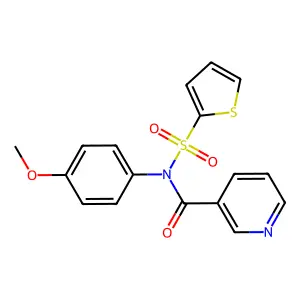 N-(4-methoxyphenyl)-N-thiophen-2-ylsulfonylpyridine-3-carboxamide structure