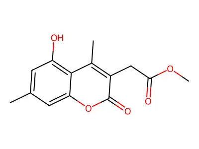 methyl 2-(5-hydroxy-4,7-dimethyl-2-oxo-2H-chromen-3-yl)acetate structure