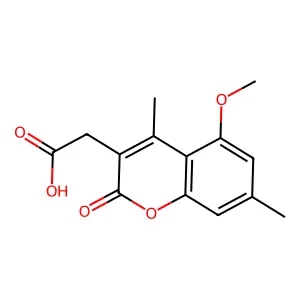 2-(5-methoxy-4,7-dimethyl-2-oxo-2H-chromen-3-yl)acetic acid structure