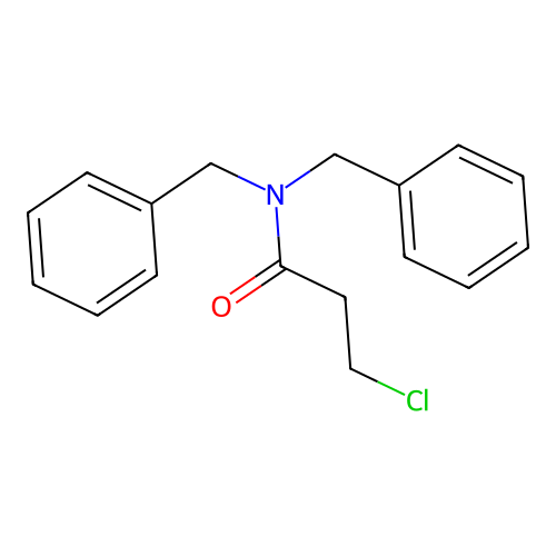 N,N-dibenzyl-3-chloropropanamide structure