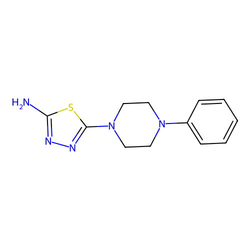 5-(4-Phenylpiperazin-1-yl)-1,3,4-thiadiazol-2-amine structure