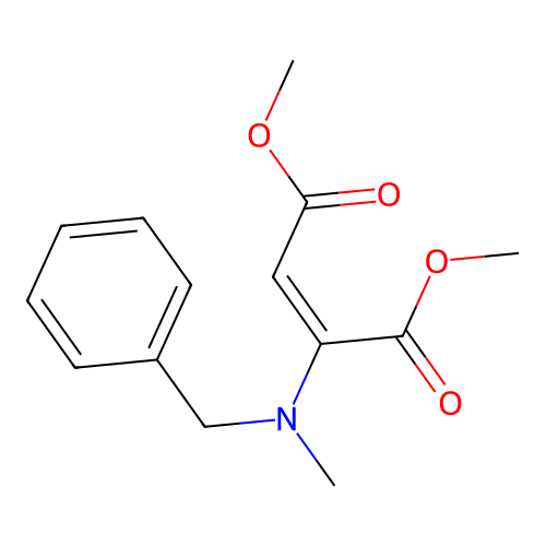 dimethyl (E)-2-[benzyl(methyl)amino]but-2-enedioate structure