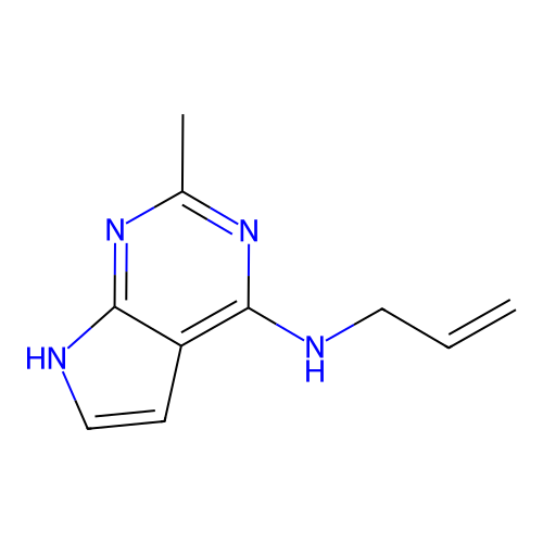 5H-Pyrrolo(3,2-d)pyrimidin-4-amine, 2-methyl-N-2-propenyl- structure