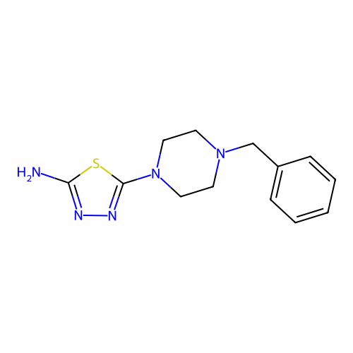 5-(4-Benzylpiperazin-1-yl)-1,3,4-thiadiazol-2-amine structure