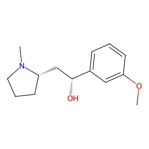 2-Pyrrolidineethanol, alpha-(3-methoxyphenyl)-1-methyl-, (R*,S*)- structure