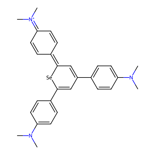 Seleninium, 2,4,6-tris[4-(dimethylamino)phenyl]- structure