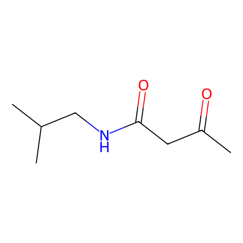 N-(2-methylpropyl)-3-oxobutanamide structure