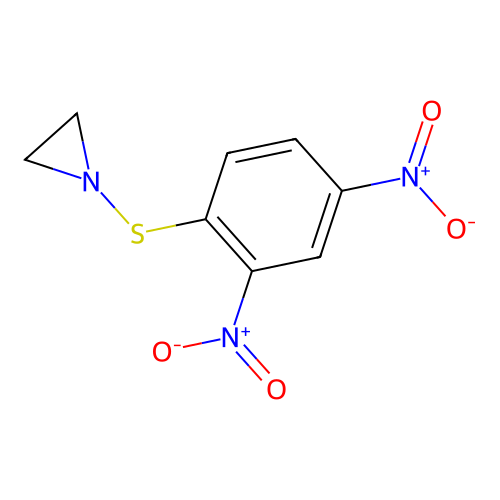 1-(2,4-Dinitro-phenylsulfanyl)-aziridine structure