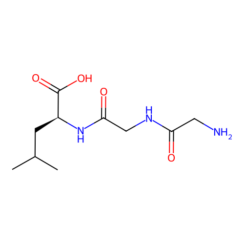 Glycyl-glycyl-leucine structure