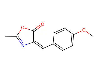5(4H)-Oxazolone, 4-[(4-methoxyphenyl)methylene]-2-methyl- structure