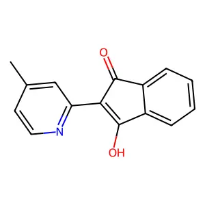 3-Hydroxy-2-(4-methyl-2-pyridinyl)inden-1-one structure