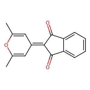 2-(2,6-Dimethylpyran-4-ylidene)indene-1,3-dione structure
