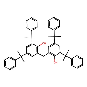 2,2'-Methylenebis[4,6-bis(1-methyl-1-phenylethyl)phenol] structure
