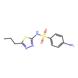 4-amino-N-(5-propyl-1,3,4-thiadiazol-2-yl)benzenesulfonamide structure