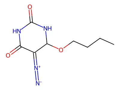 6-Butoxy-5-diazodihydro-2,4(1H,3H)-pyrimidinedione structure