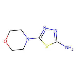 5-Morpholin-4-yl-1,3,4-thiadiazol-2-amine structure