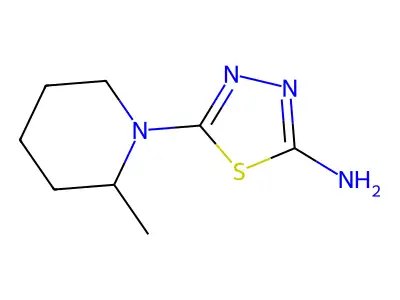 5-(2-Methylpiperidin-1-yl)-1,3,4-thiadiazol-2-amine structure