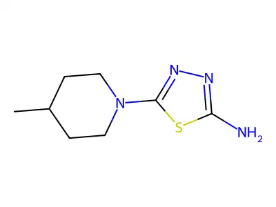 5-(4-Methylpiperidin-1-yl)-1,3,4-thiadiazol-2-amine structure