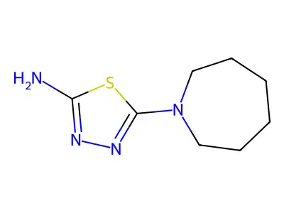 5-(Azepan-1-yl)-1,3,4-thiadiazol-2-amine structure