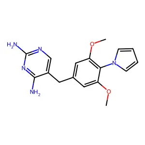 5-(3,5-Dimethoxy-4-pyrrol-1-yl-benzyl)-pyrimidine-2,4-diamine structure