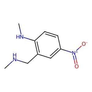 Benzenemethanamine, N-methyl-2-(methylamino)-5-nitro- structure