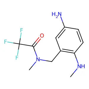 Acetamide, N-[[5-amino-2-(methylamino)phenyl]methyl]-2,2,2-trifluoro-N-methyl- structure