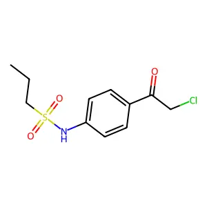 1-Propanesulfonamide, N-(4-(2-chloroacetyl)phenyl)- structure