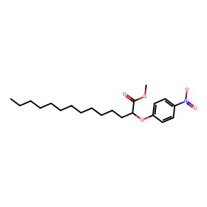Tetradecanoic acid, 2-(4-nitrophenoxy)-, methyl ester structure