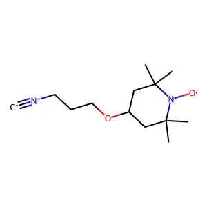 4-(1-Oxo-2,2,6,6-tetramethylpiperidyl)-3-isocyano-n-propyl ether structure