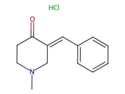 4-Piperidinone, 1-methyl-3-(phenylmethylene)-, hydrochloride, (E)- structure