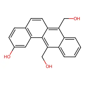 Benz(a)anthracene-7,12-dimethanol, 2-hydroxy- structure
