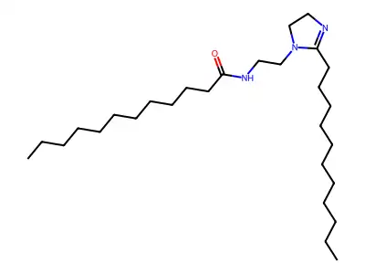 N-(2-(4,5-dihydro-2-undecyl-1H-imidazol-1-yl)ethyl)dodecanamide structure